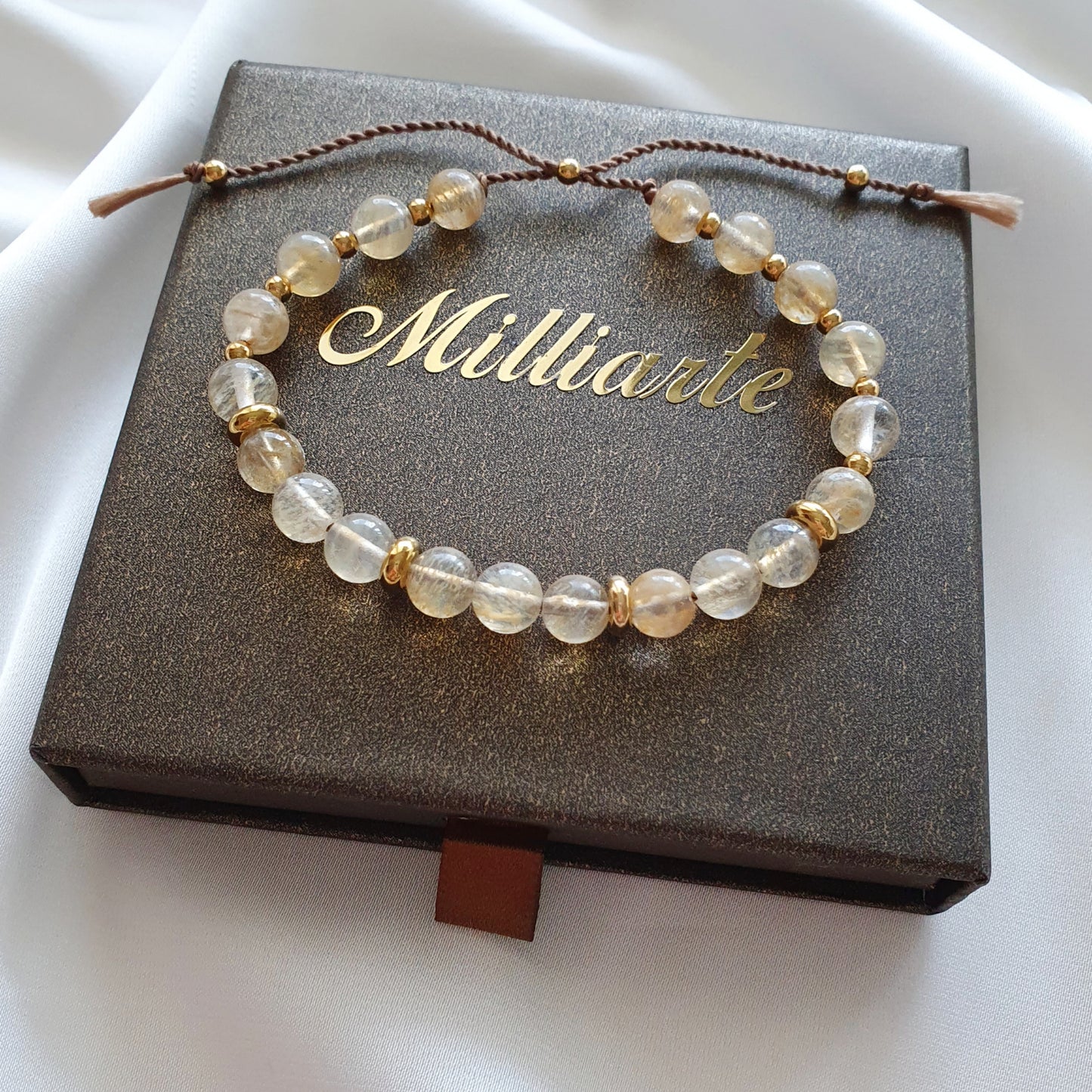 Citrin Armband in edler Geschenkbox mit Logo – perfektes Geschenk für Frauen und Glücksbringer