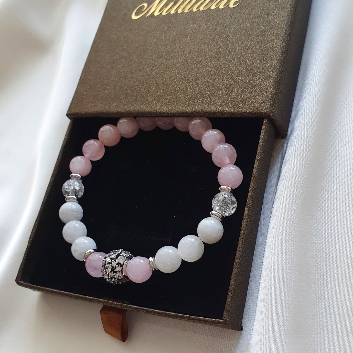 Mondstein Perlenarmband Damen – Intuition, emotionale Balance und Harmonie