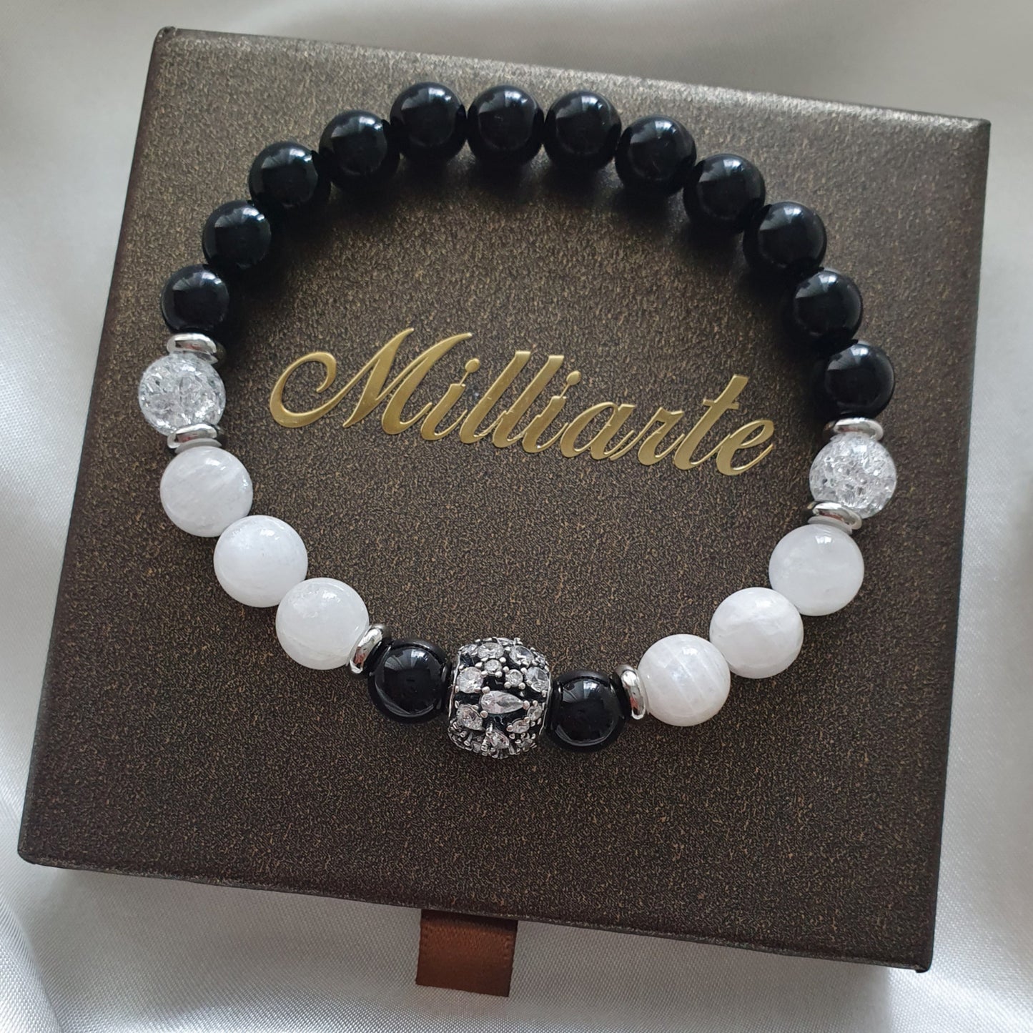 Damen Armband aus echtem Mondstein - Kinderwunsch Bracelet -  Glücksbringer für Liebe - Hoffnungsarmband für Frauen