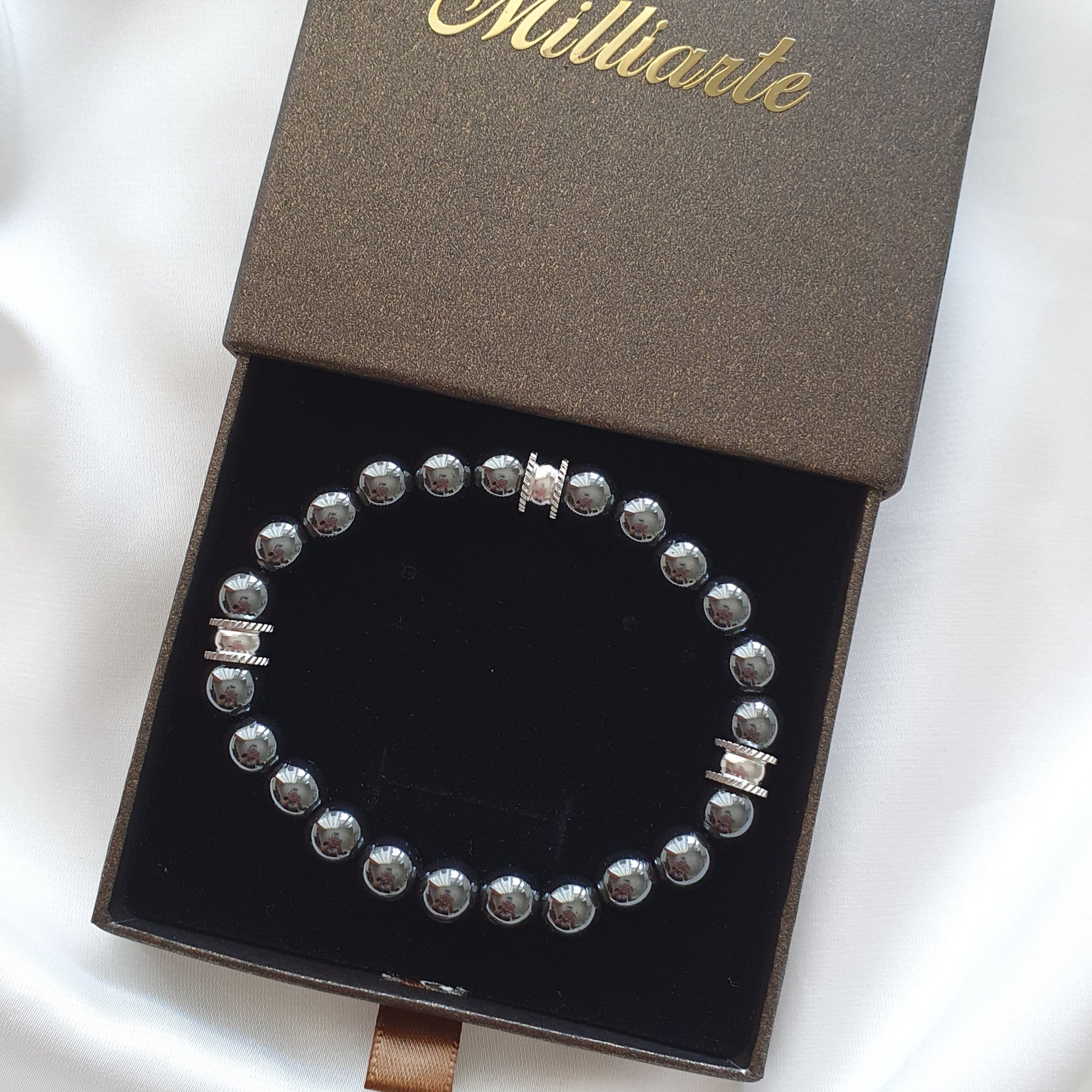 Maskulines Hämatit Herrenarmband 8 mm, Heilstein, Schutz, handgefertigt, Geschenkidee für Männer