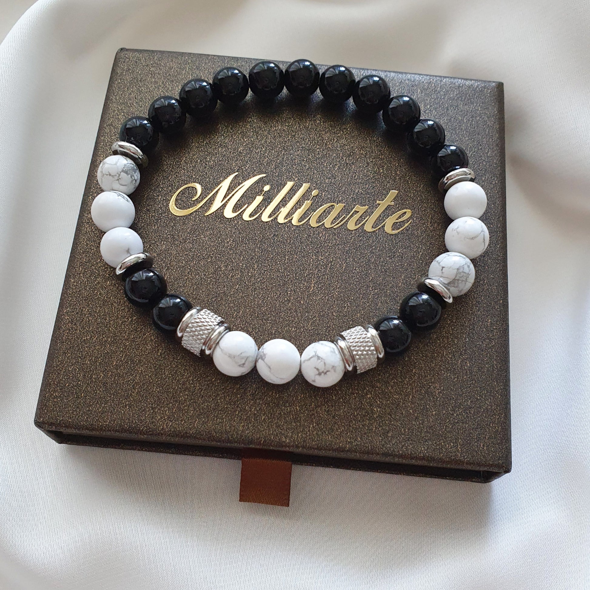 Howlith Armband Herren – Heilstein für innere Ruhe und Gelassenheit